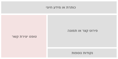 דוגמא לדף נחיתה